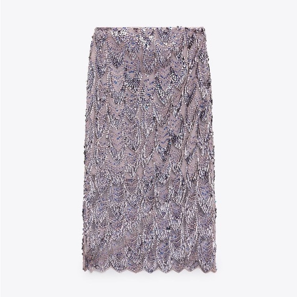 ZARA Bloggers Fav Sequin Skirt - Picture 6 of 16